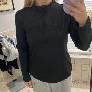 black long sleeve zip up